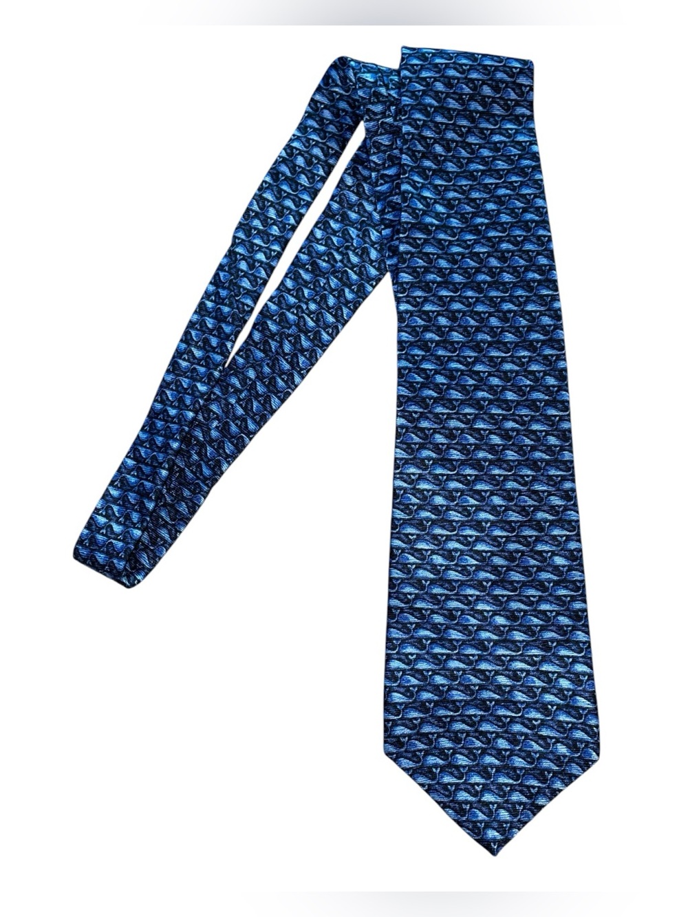 Chaps Ralph Lauren Blue Patterned Silk Tie